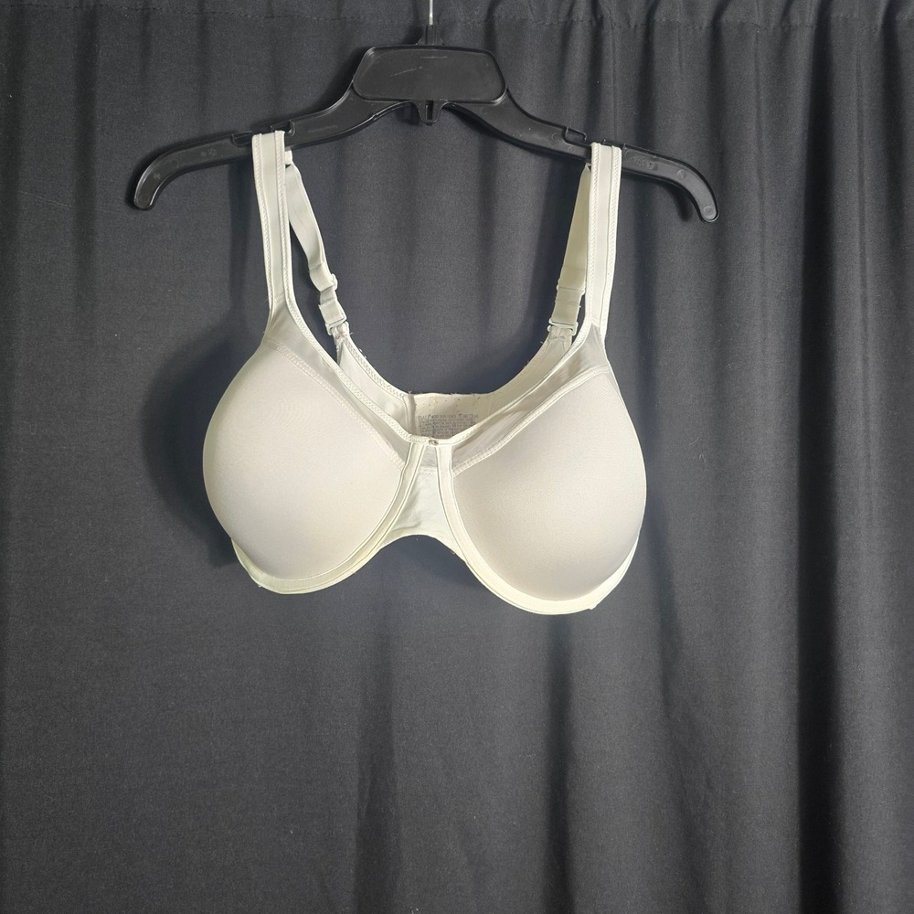 Bali One Smooth U Ultra‎ Light Underwire Bra White 38D 3439 BB06 Mesh Trim